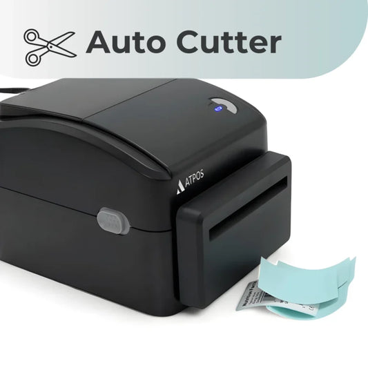 ATPOS AT-490B 4 Inch High-Speed Thermal Receipt / Label Printer with Auto Cutter, USB+LAN Interface