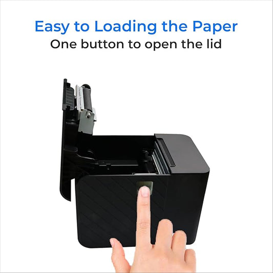 Gobbler 80mm (3 inch) Direct Thermal Receipt Printer with Auto Cutter for Bill Printing, Compatible with ESC/POS/Star Print Commands