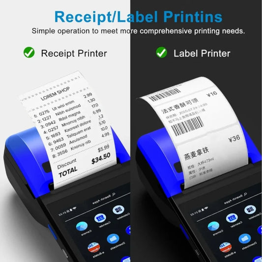 ATPOS 1008 Android Mobile POS with Receipt + Label Printer | 5.99″ 3GB RAM | 4G LTE