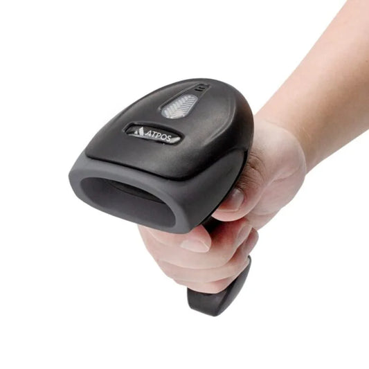 Atpos AT-2200DWB 2D/1D Wireless Barcode QR Scanner | Bluetooth | 2.4GHz Wireless | USB Connectivity