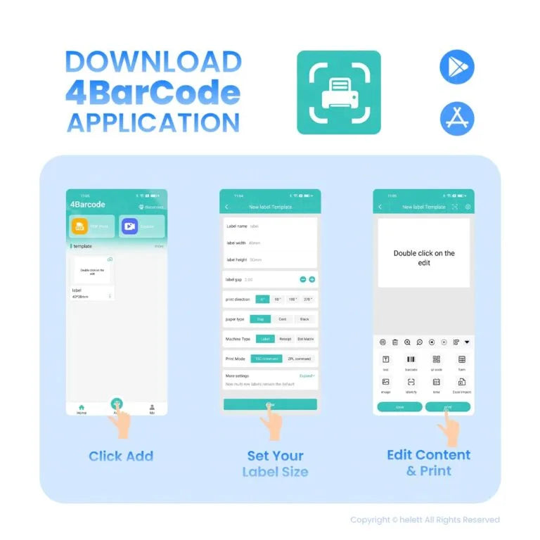 Atpos ml58 58mm 2-Inch Mobile Barcode Label Printer | USB+BT – Portable