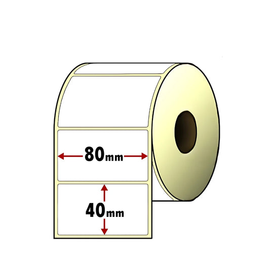 80×40 mm 3.15×1.5” Direct Thermal Label Roll Thermal Transfer Label DT | 1000 stickers per Roll