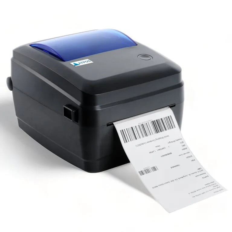 Atpos HQ450L 4 Inch (108mm) Thermal Barcode Shipping Label Sticker Printer | USB+Bluetooth Interface