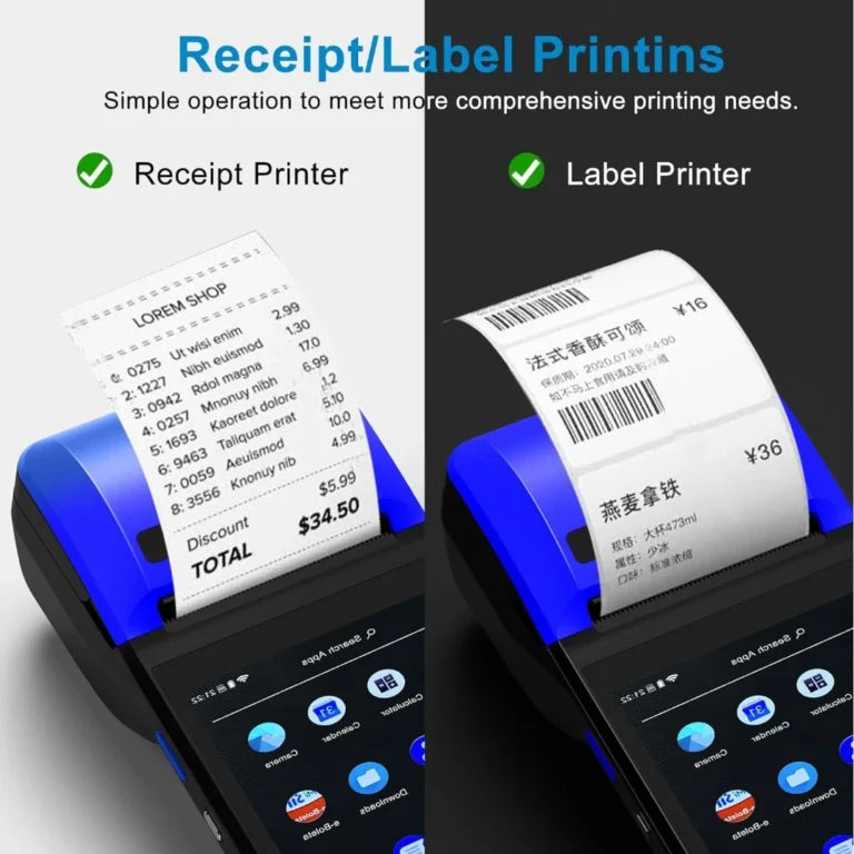 ATPOS 1008 Android Mobile POS with Receipt + Label Printer | 5.99″ 3GB RAM | 4G LTE