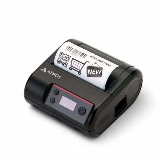 MD80 80mm 3-Inch Mobile Label Receipt Printer (Dual Mode) | USB+BT