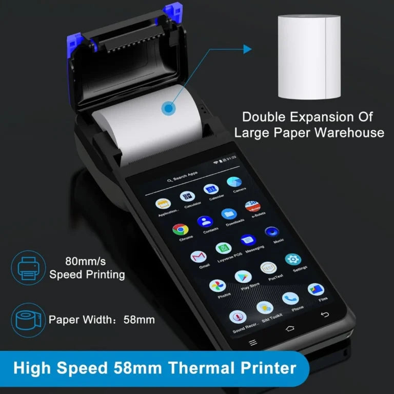 ATPOS 1008 Android Mobile POS with Receipt + Label Printer | 5.99″ 3GB RAM | 4G LTE