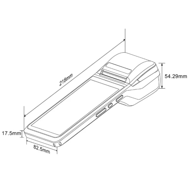 ATPOS 1008 Android Mobile POS with Receipt + Label Printer | 5.99″ 3GB RAM | 4G LTE